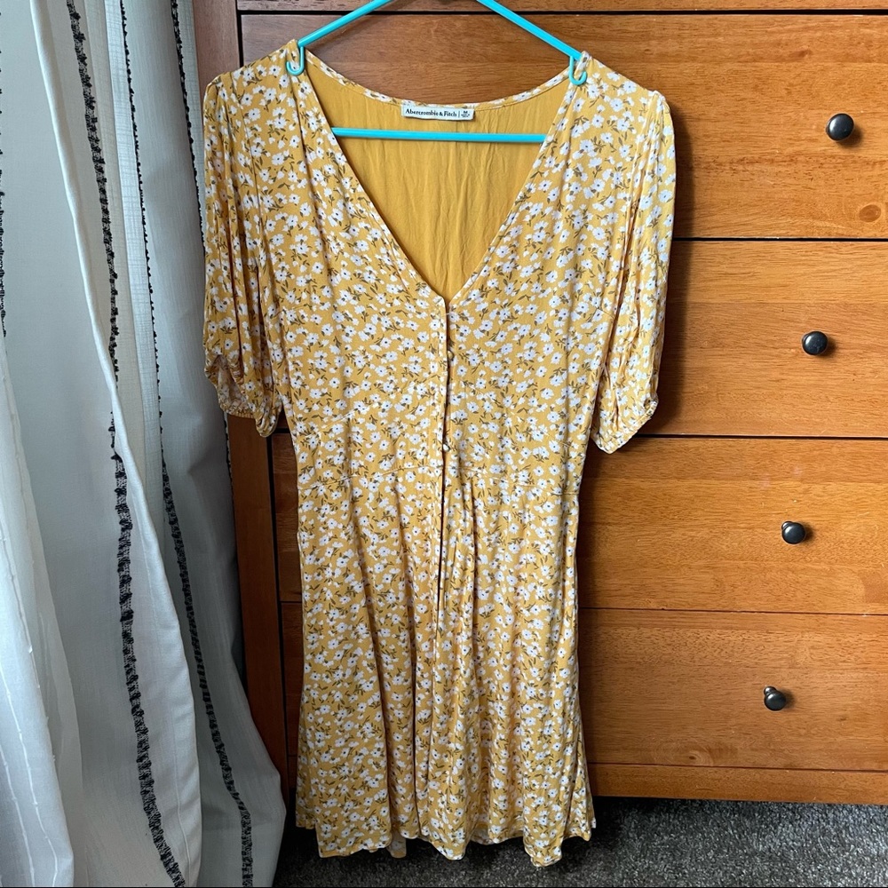 Yellow floral Abercrombie & Fitch mini dress
